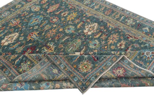 Central medallion detail of New Kazak rug from Pakistan
