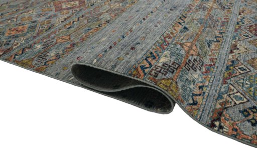 Close-up detail of New Samarkand rug from Pakistan showing Wool weave