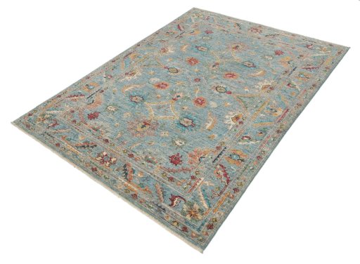 Close-up detail of New Farahan rug from Pakistan showing Wool weave