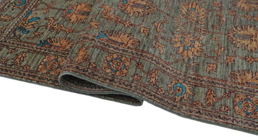 Close-up detail of New Farahan rug from Pakistan showing Wool weave