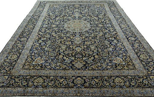 Surface texture of New Kashan rug with natural Cork and intricate pattern
