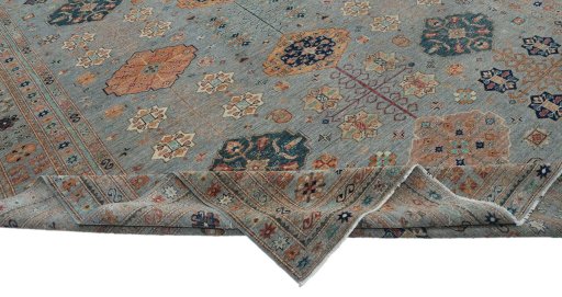 Central medallion detail of New Kazak rug from Pakistan