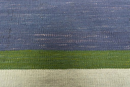 Backside of handmade New Kilim Sofre rug showing knot structure and weave density