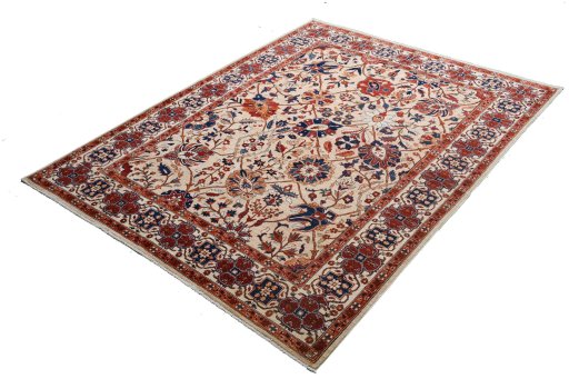 Close-up detail of New Ariana rug from Pakistan showing Wool weave