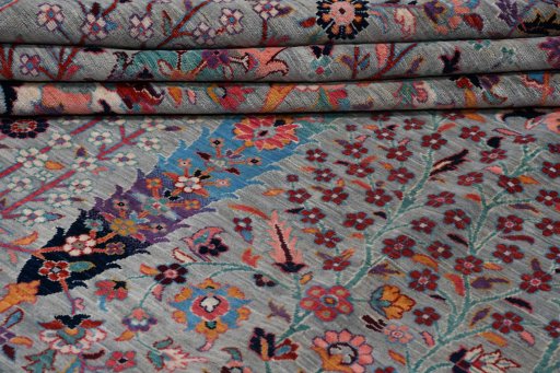 Close-up detail of New Ariana rug from Pakistan showing Wool weave