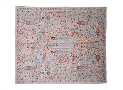 Full view of New Ariana rug from Pakistan, 290 × 248 cm in Beige tones