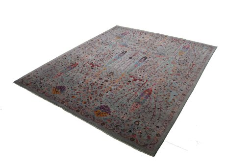 Close-up detail of New Ariana rug from Pakistan showing Wool weave