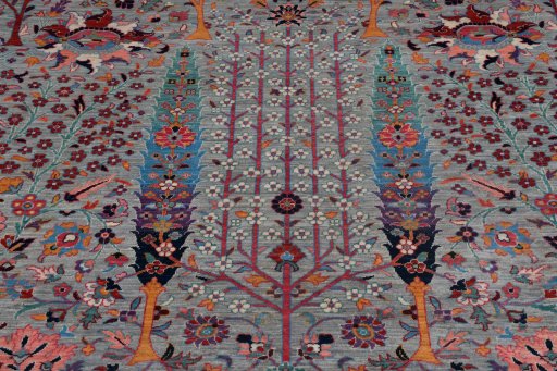 Close-up detail of New Ariana rug from Pakistan showing Wool weave