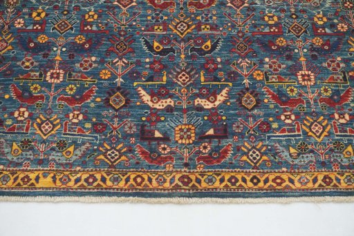 Close-up detail of New Ariana rug from Pakistan showing Wool weave