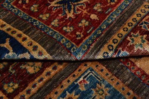 Close-up detail of New Bakhtiari rug from Pakistan showing Wool weave