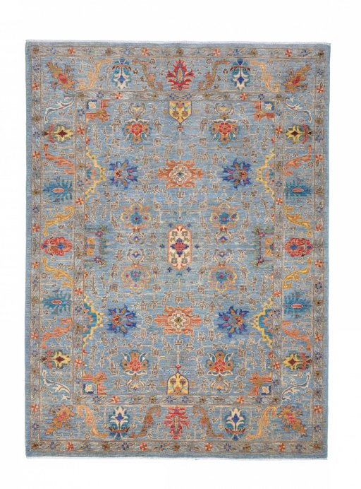 Full view of New Haj-jalili rug from Pakistan, 204 × 151 cm in Blue tones