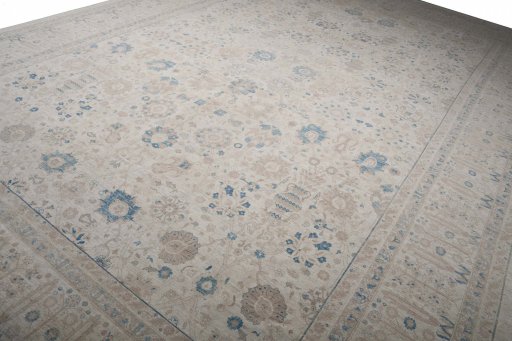 Close-up detail of New Haj-jalili rug from Pakistan showing Wool weave