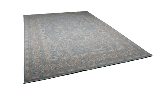 Corner detail of New Haj-jalili rug showing border pattern and Wool pile