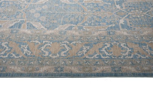 Close-up detail of New Haj-jalili rug from Pakistan showing Wool weave