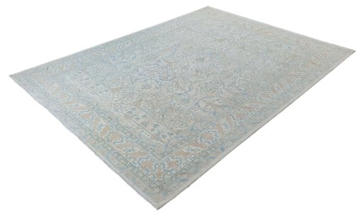 Close-up detail of New Haj-jalili rug from Pakistan showing Wool weave