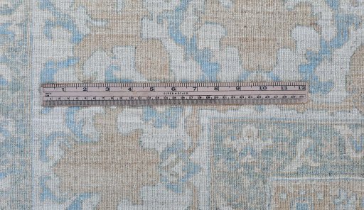 Full view of New Haj-jalili rug from Pakistan, 421 × 301 cm in Beige tones