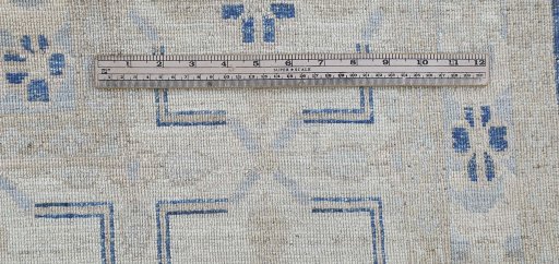 Corner detail of New Haj-jalili rug showing border pattern and Wool pile