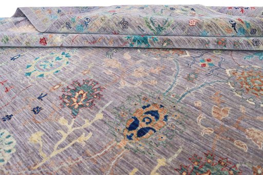 Surface texture of New Haj-jalili rug with natural Wool and intricate pattern