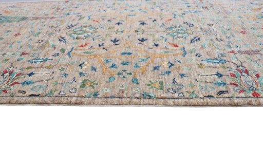 Close-up detail of New Haj-jalili rug from Pakistan showing Wool weave