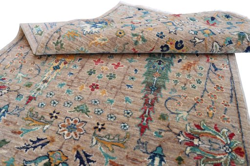 Surface texture of New Haj-jalili rug with natural Wool and intricate pattern