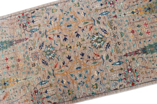 Central medallion detail of New Haj-jalili rug from Pakistan