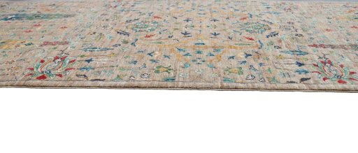 Close-up detail of New Haj-jalili rug from Pakistan showing Wool weave