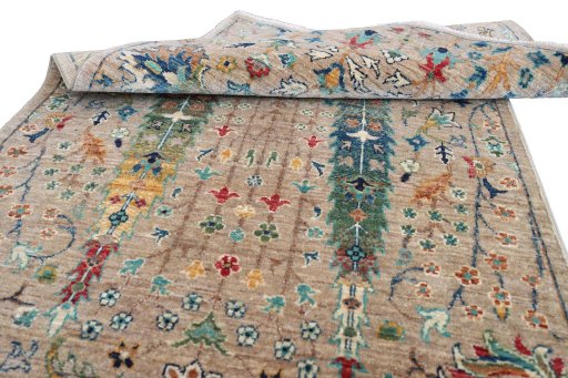 Surface texture of New Haj-jalili rug with natural Wool and intricate pattern