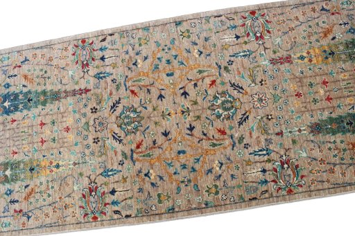 Central medallion detail of New Haj-jalili rug from Pakistan