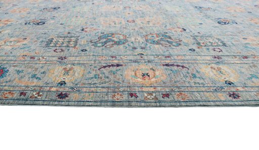 Close-up detail of New Haj-jalili rug from Pakistan showing Wool weave