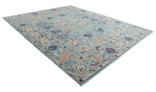 Close-up detail of New Haj-jalili rug from Pakistan showing Wool weave