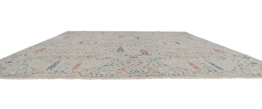 Corner detail of New Haj-jalili rug showing border pattern and Wool pile