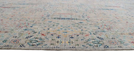 Close-up detail of New Haj-jalili rug from Pakistan showing Wool weave