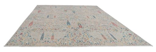 Surface texture of New Haj-jalili rug with natural Wool and intricate pattern
