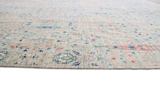 Close-up detail of New Haj-jalili rug from Pakistan showing Wool weave