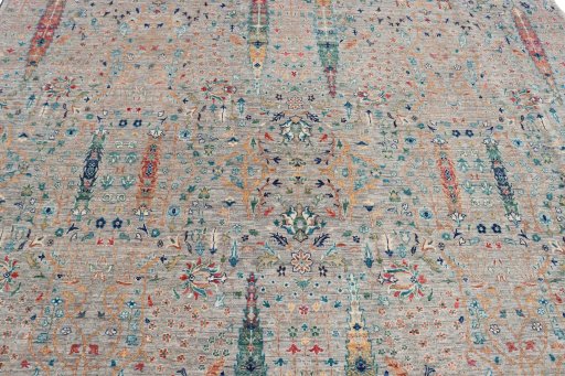 Close-up detail of New Haj-jalili rug from Pakistan showing Wool weave
