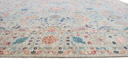 Close-up detail of New Haj-jalili rug from Pakistan showing Wool weave