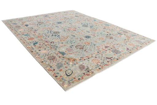 Close-up detail of New Haj-jalili rug from Pakistan showing Wool weave