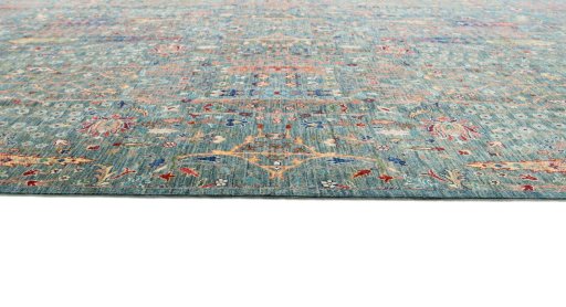 Close-up detail of New Haj-jalili rug from Pakistan showing Wool weave