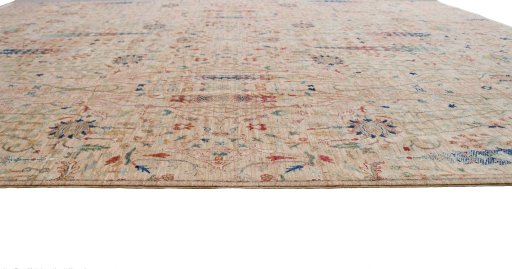 Close-up detail of New Haj-jalili rug from Pakistan showing Wool weave