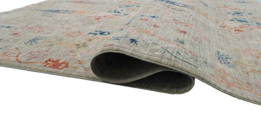 Full view of New Haj-jalili rug from Pakistan, 234 × 171 cm in Gray tones