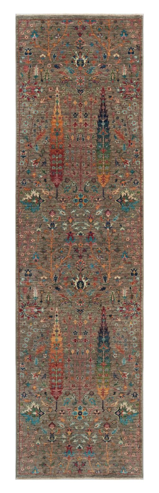 Full view of New Haj-jalili rug from Pakistan, 292 × 79 cm in Brown tones