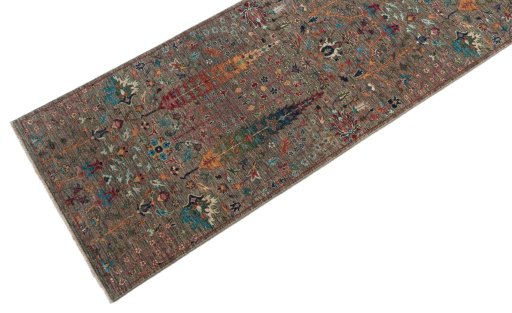 Backside of handmade New Haj-jalili rug showing knot structure and weave density
