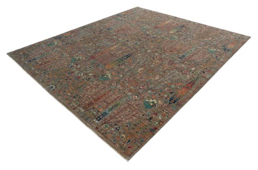 Close-up detail of New Haj-jalili rug from Pakistan showing Wool weave