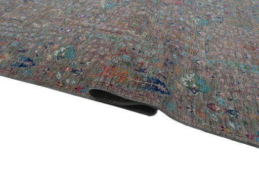 Close-up detail of New Haj-jalili rug from Pakistan showing Wool weave