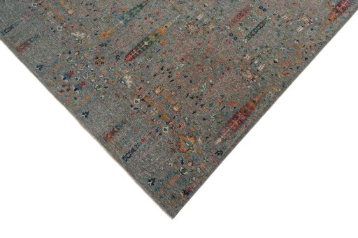 Backside of handmade New Haj-jalili rug showing knot structure and weave density