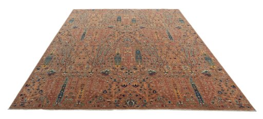 Surface texture of New Haj-jalili rug with natural Wool and intricate pattern