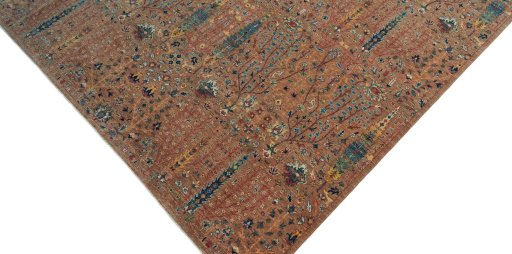 Backside of handmade New Haj-jalili rug showing knot structure and weave density