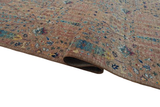 Full view of New Haj-jalili rug from Pakistan, 307 × 250 cm in Yellow tones