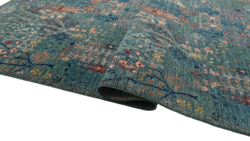 Close-up detail of New Haj-jalili rug from Pakistan showing Wool weave