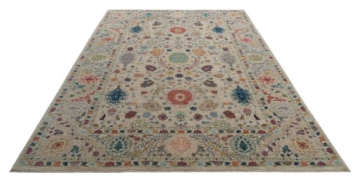 Surface texture of New Haj-jalili rug with natural Wool and intricate pattern